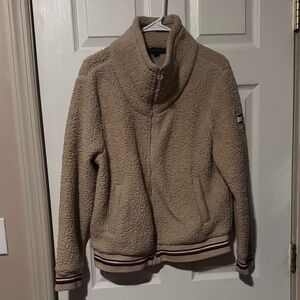 Tommy Hilfiger Cream Sherpa Fleece Jacket